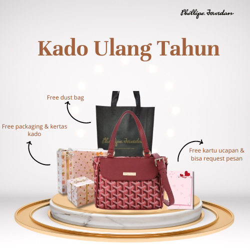 

Phillipe Jourdan Kado Ulang Tahun Wanita Hand Bag Clarabelle (Red)