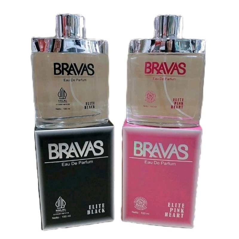 BRAVAS ELITE PARFUM ORIGINAL EDP 100ML ( Black for men, Pink for women)