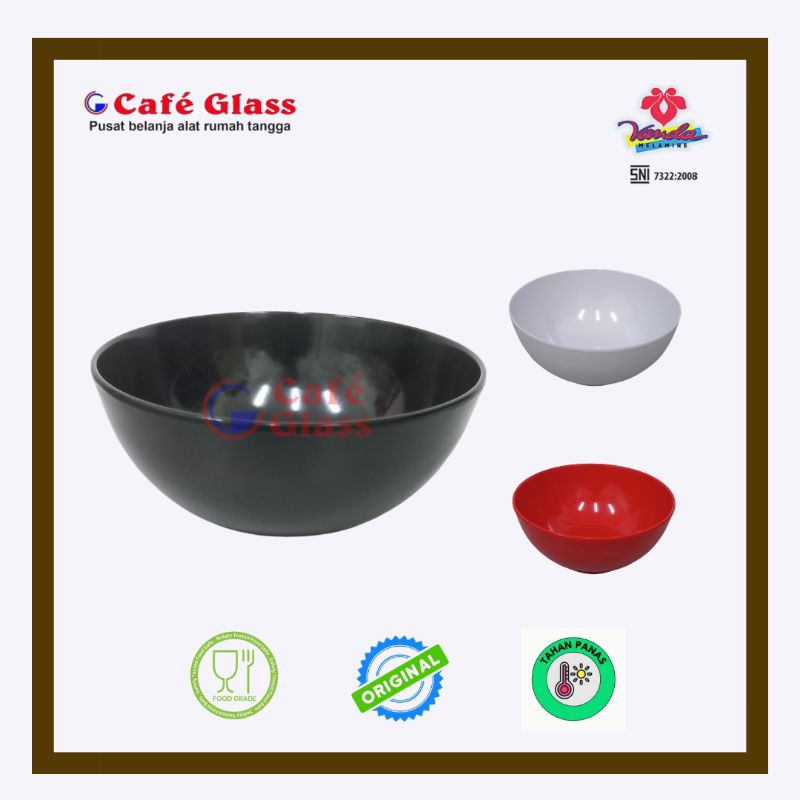 MANGKOK MELAMIN POLOS 6 INCH / MANGKOK SUP MELAMIN / MANGKOK MAKAN / MANGKOK BAKSO MELAMIN