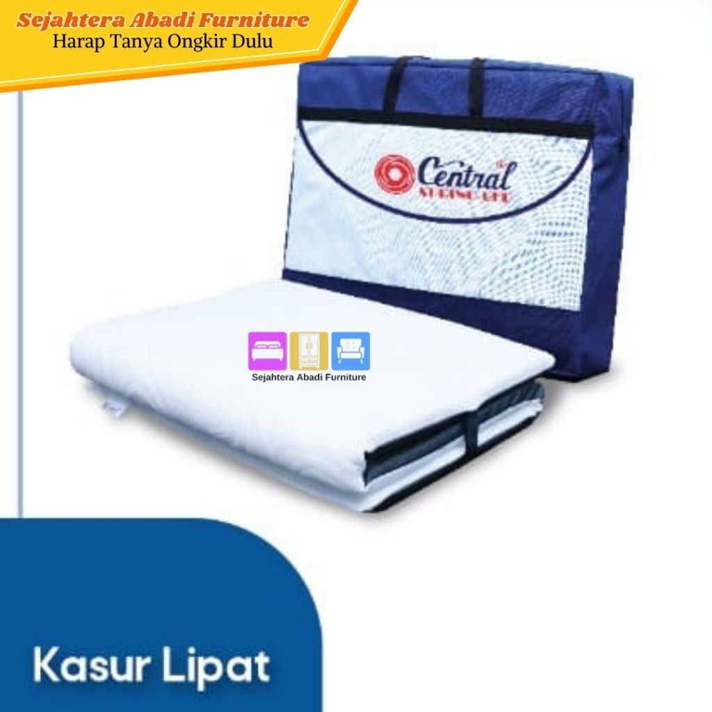 central kasur lipat galaxy, travel bed dari central springbed garansi plus tas