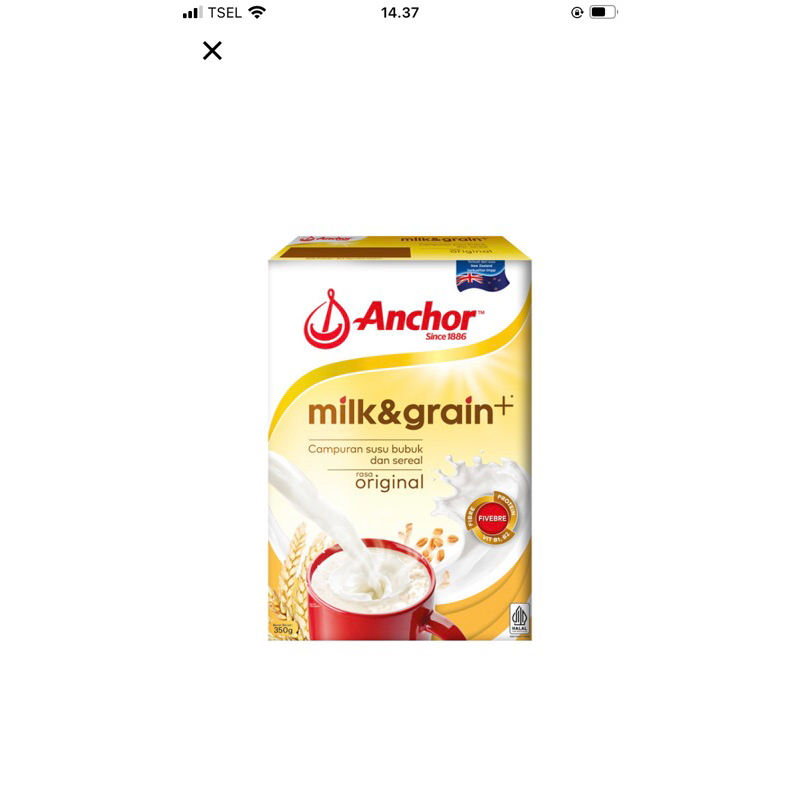 

Anchor Milk & Grain Susu Bubuk Sereal Original 350 g