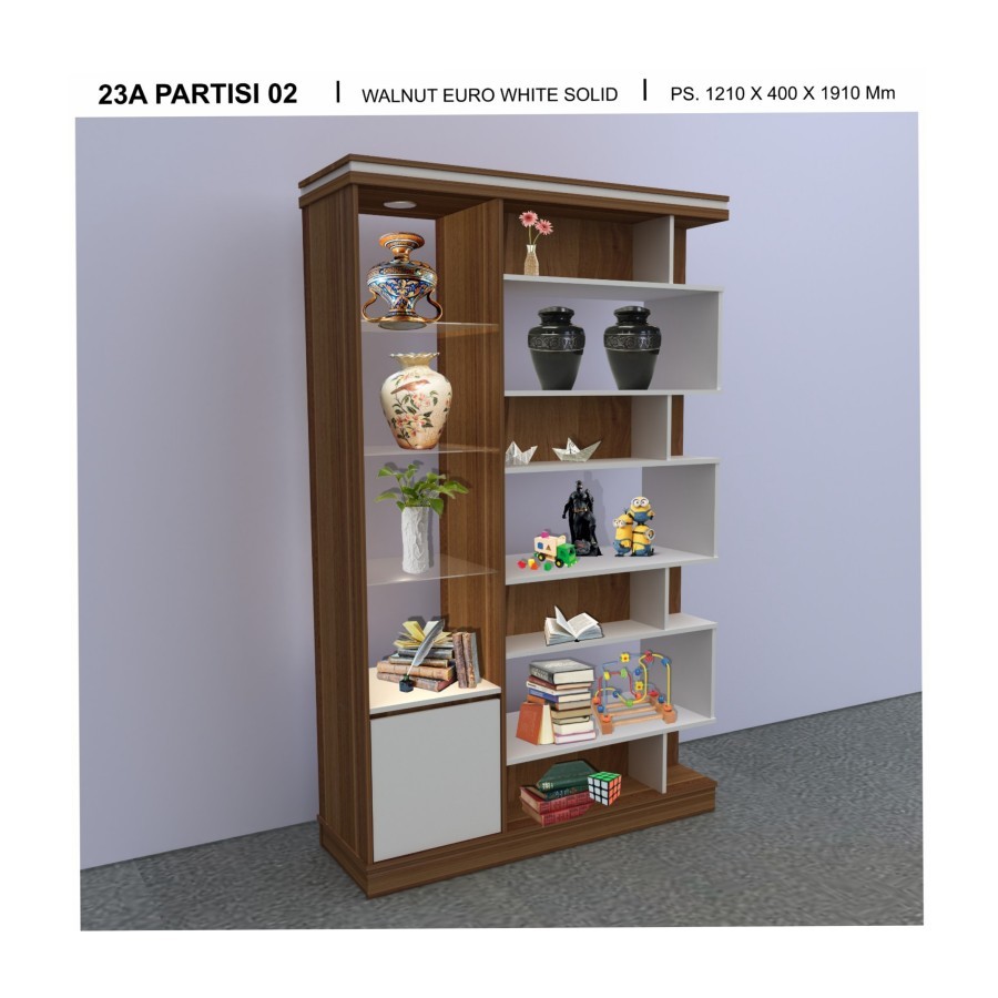 Rak pajangan / penyekat ruangan / pembatas ruangan / sekat ruang tamu