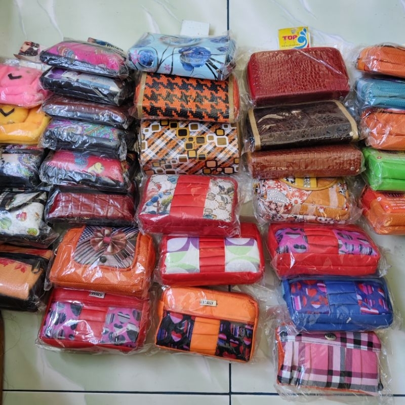 DOMPET 2 RESLETING RANDOM / DOMPET 3 RESLETING / DOMPET PANJANG WANITA / DOMPET BESAR