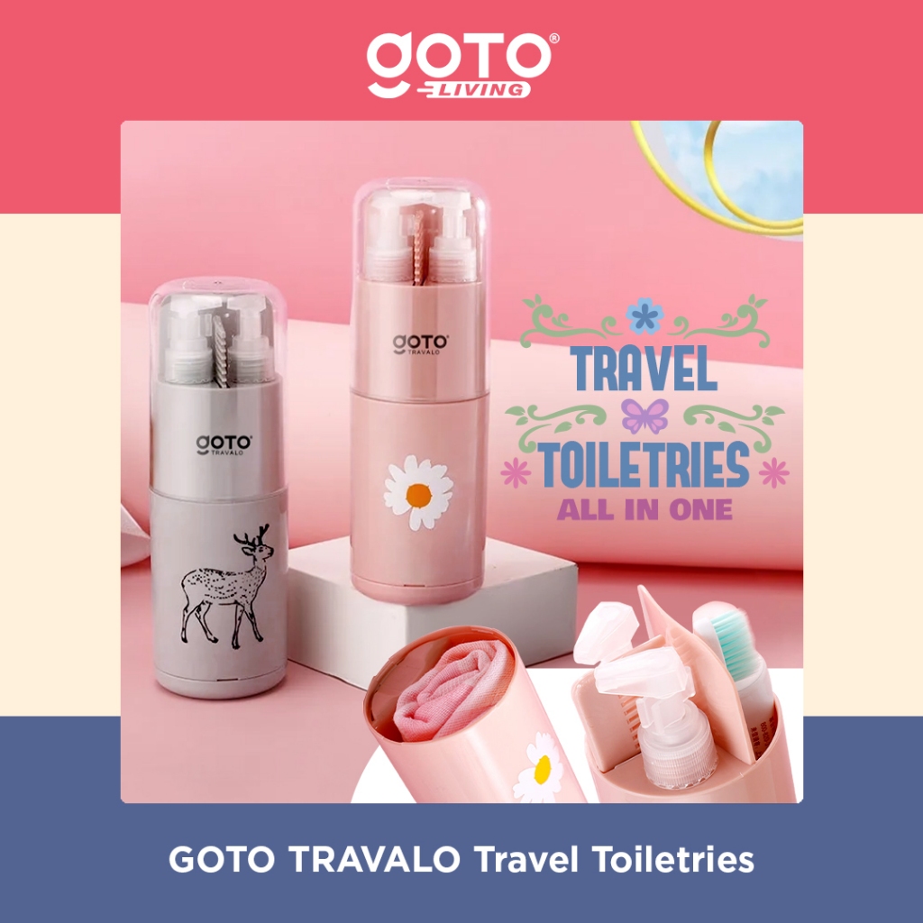 Goto Travalo Travel Toiletries Kit Perlengkapan Alat Mandi Portable
