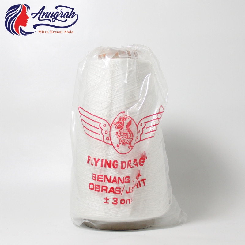 Flying Dragon Benang Obras Katun / Benang Jahit Obras / Benang Obras Katun Flying Dragon 300 gr