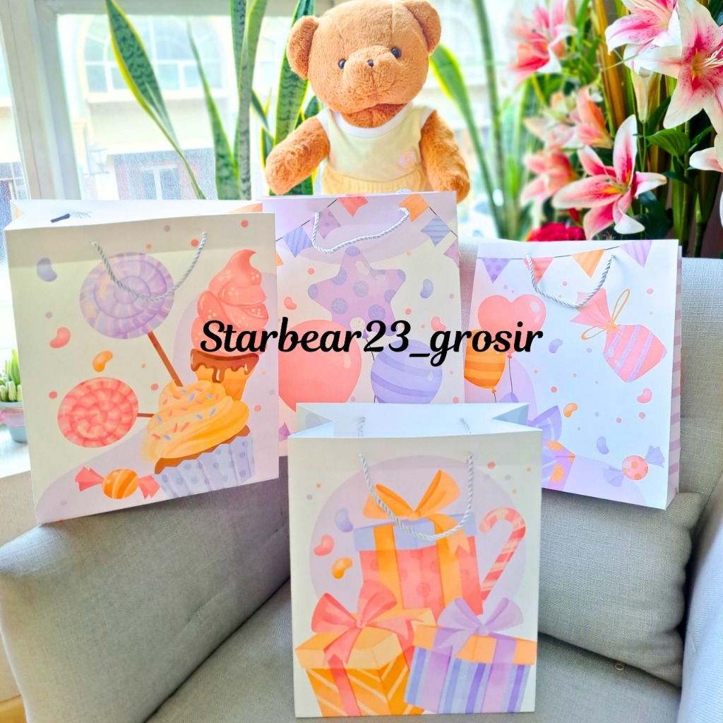 

Paperbag Glitter Motif Happy Birthday Party (CIA 624)