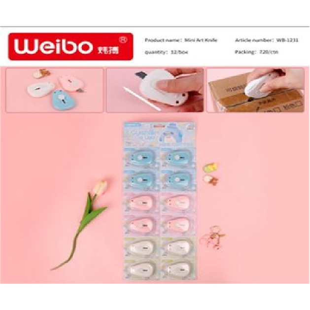 

WEIBO MINI CUTTER KNIFE - PISAU CUTTER LUCU