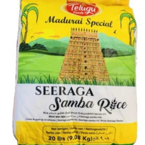 

SEERAGA SAMBA RICE TELUGU FOODS 4.54KG / Beras Madurai Special