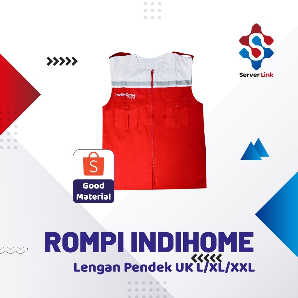 Seragam Kerja Lapangan Indihome Telkom Rompi ukuran XL Rompi Indihome