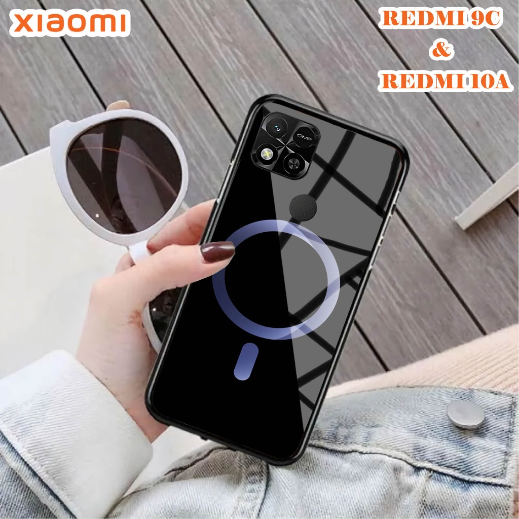 Softcase Glass Kaca REDMI 10A & REDMI 9C - Case Handphone REDMI 10A  REDMI 9C [T27].