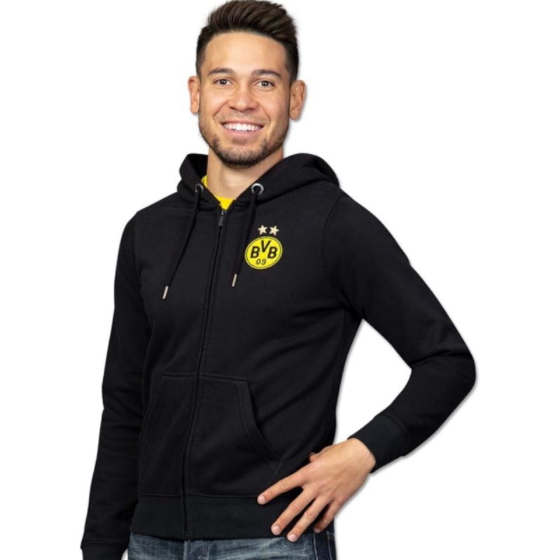 Jaket Bola Dortmund Black Hoodie Zipper Casual High Quality Premium/Hoodie Sweater/Jaket Hoodie/Swea