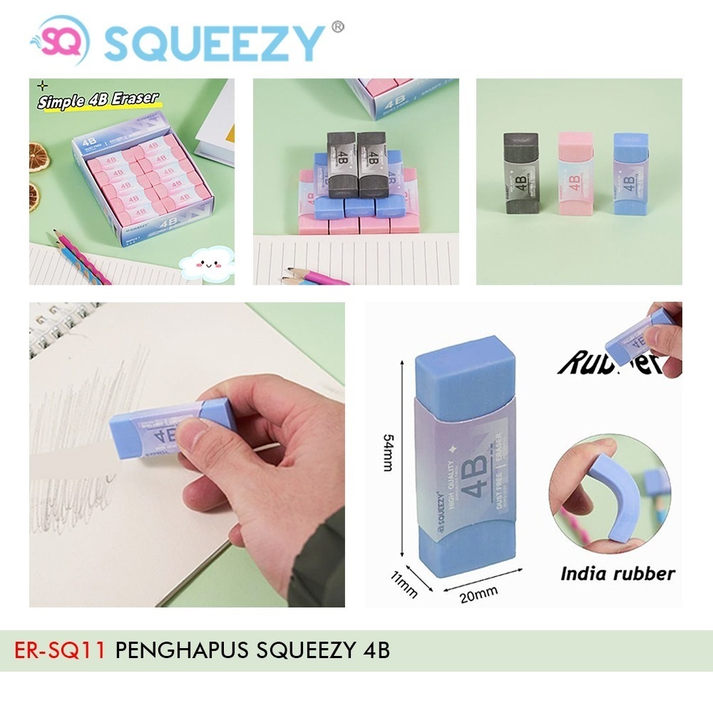

Rmdodo - Penghapus Pensil Murah [1 Pcs] / Hapusan 4B / Eraser Pencil ER-SQ11