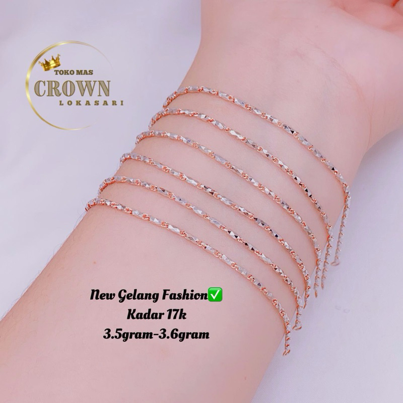 GELANG TANGAN FASHION NEW 3.5gram emas asli