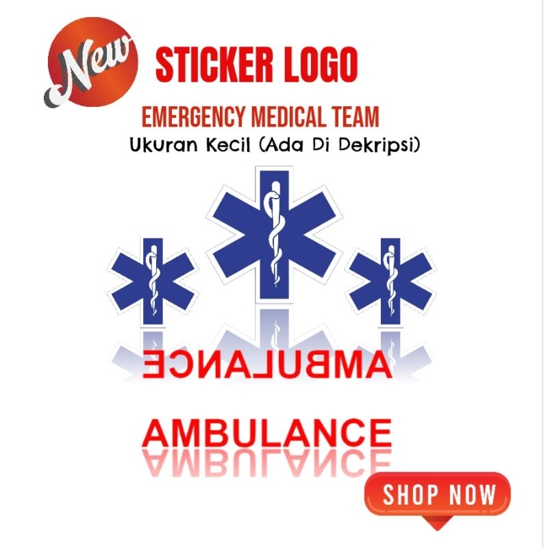 

Sticker Logo Emergency Medical Team Ukuran Kecil Cocok Buat Mainan Lego Brick