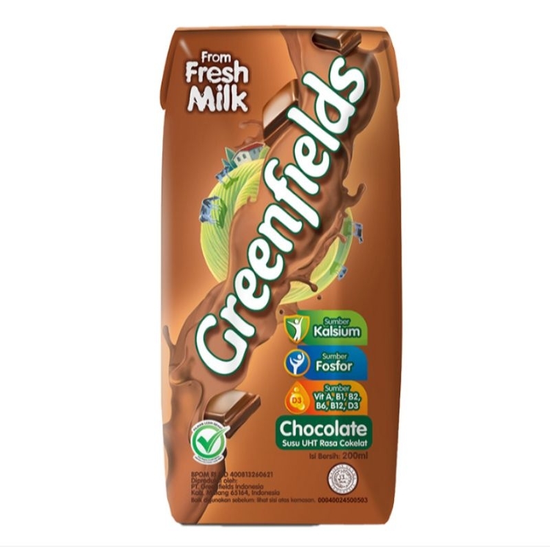 

Greenfields Fresh Milk Susu UHT Rasa Coklat 200 ml