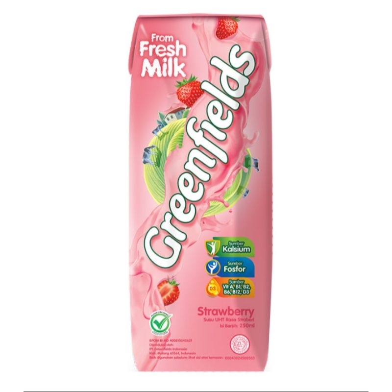 

Greenfields susu UHT Strawberry 250 ml