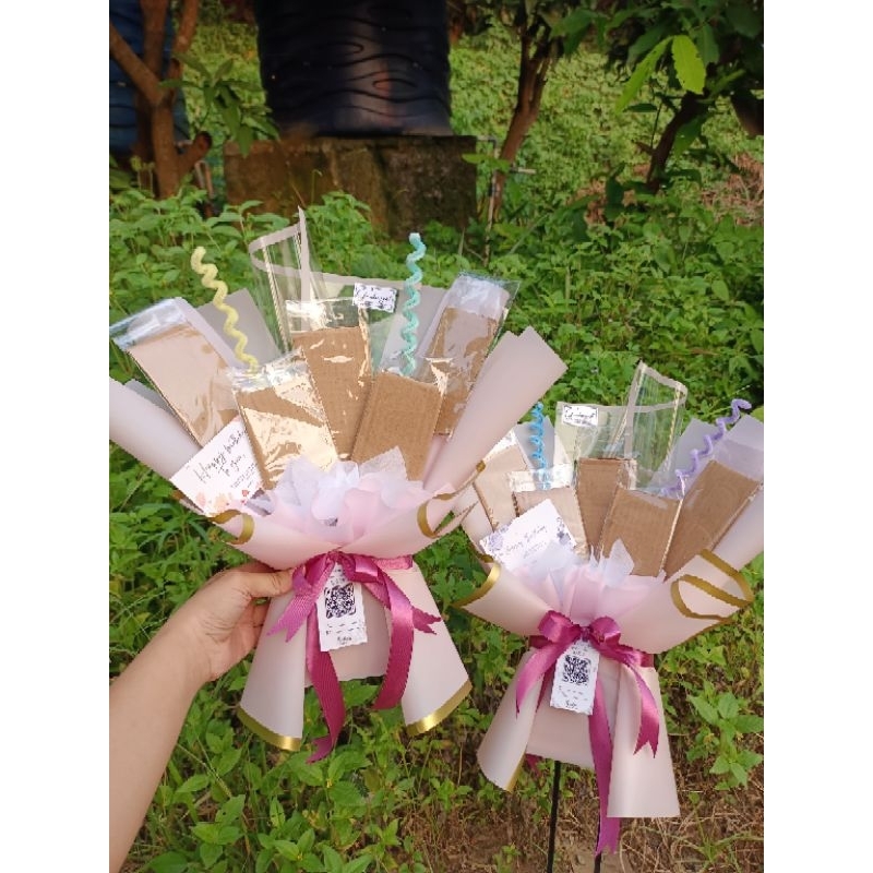 Buket kosongan uang/kopi/roko 5 slot