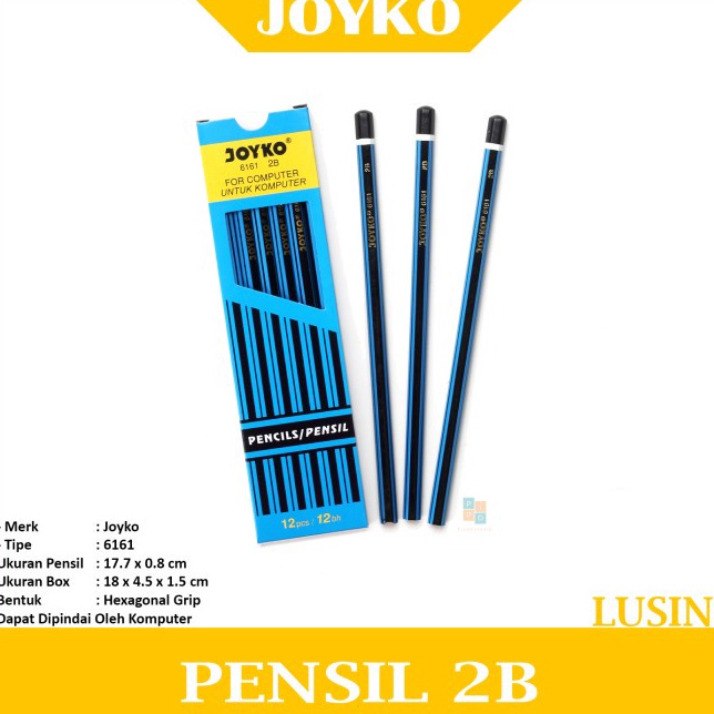 

IMPOR TERBARU Pensil Kayu 2B Ujian Komputer 6161 Lusin