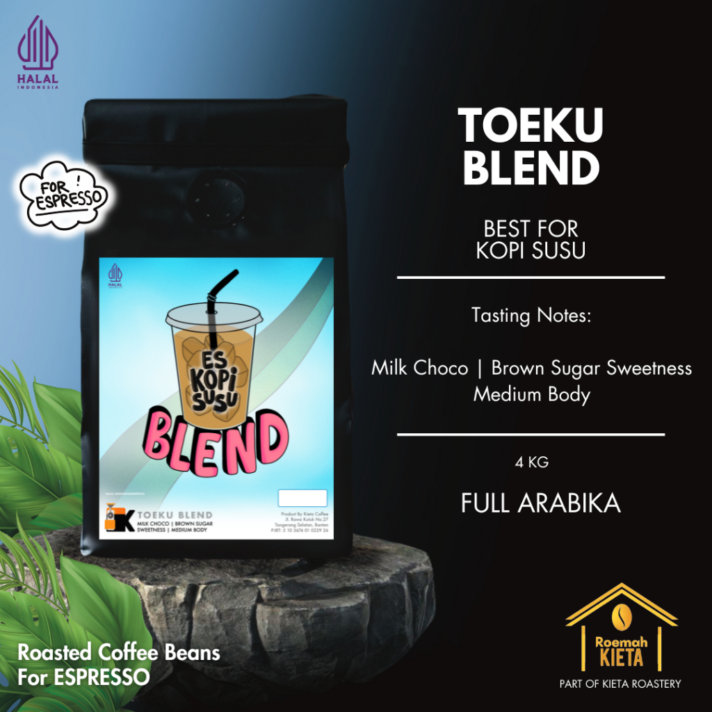 

Roemah Kieta - Kemasan Grosir Biji Kopi Arabika Toeku Blend For Kopi Susu | Bubuk Roasted Espresso Coffee Beans