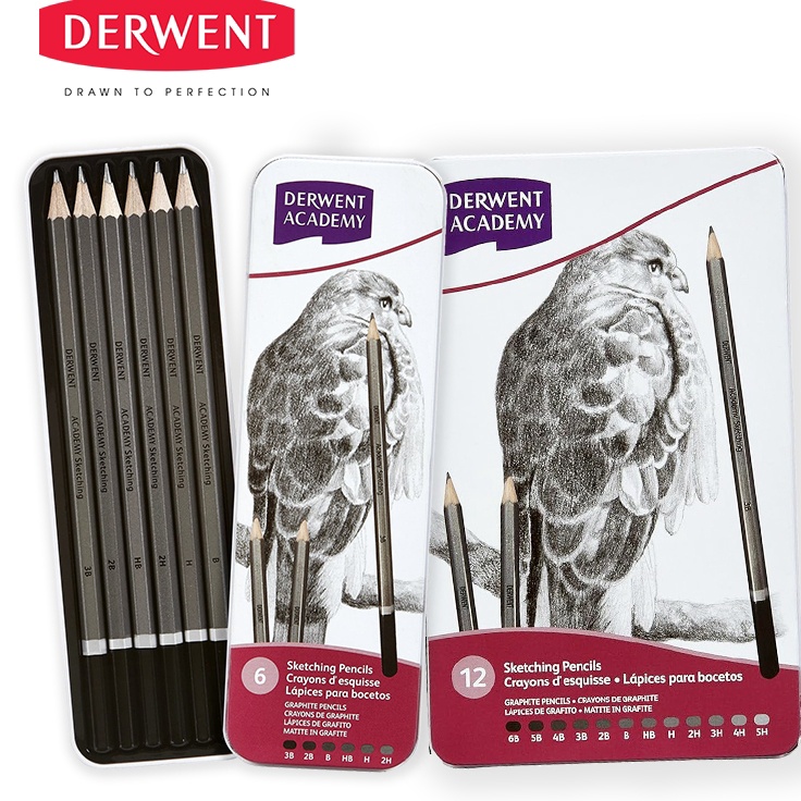 

SPESIAL DISCOUNT Derwent Academy Sketching Pencil Set Metal Tin Sketsa