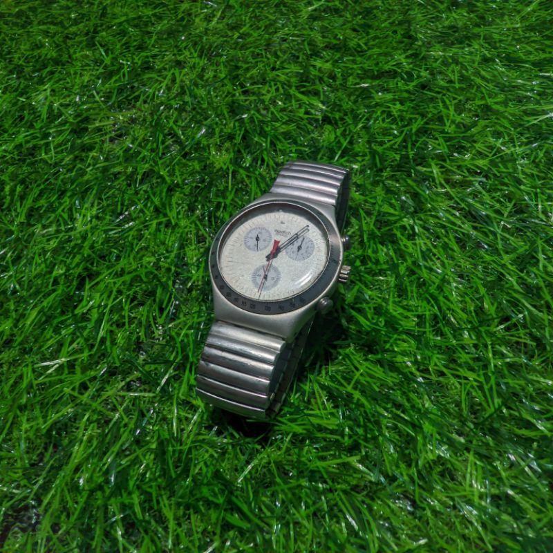 Jam Tangan Pria Swatch Irony Second Minus Batre