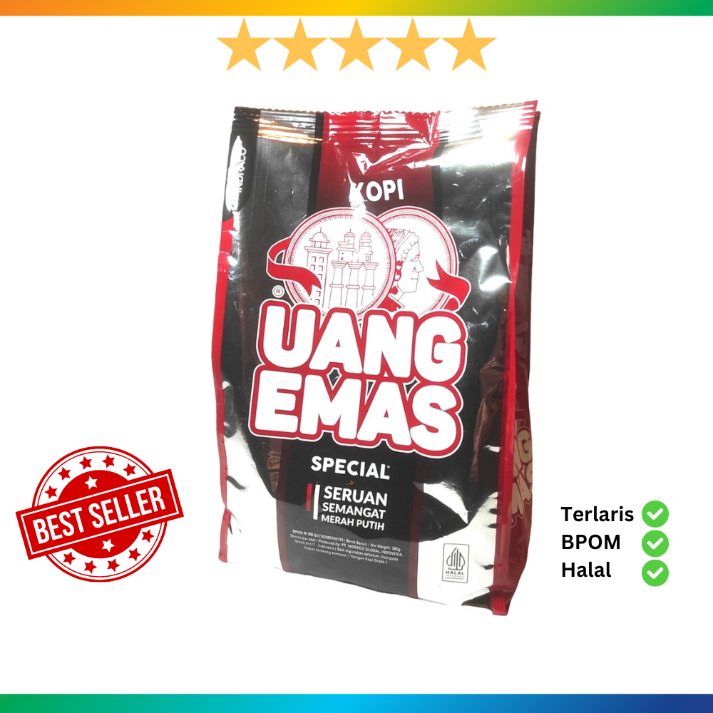 

[Exp 2026] Kopi Bubuk Uang Emas 350gram TERLARIS Kopi Hitam Robusta Tubruk