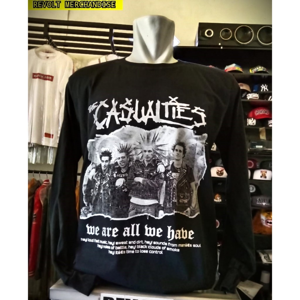 kaos lengan panjang THE CASUALTIES (personil), kaos band punk , kaos band luar,
