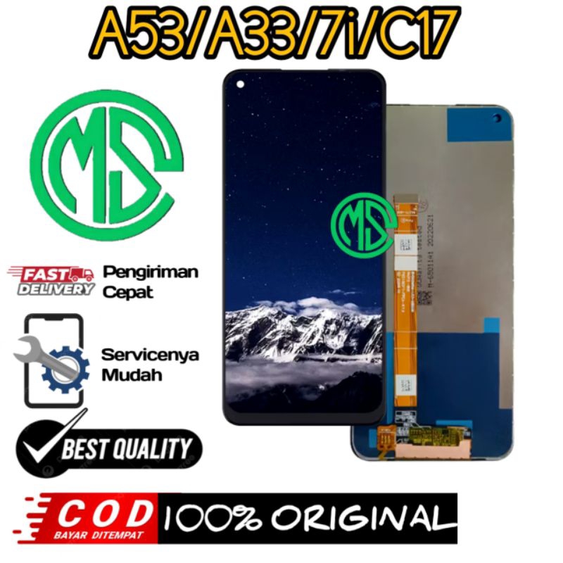 LCD Oppo A53/A33/Realme 7i/Realme c17 layar original 100% Asli