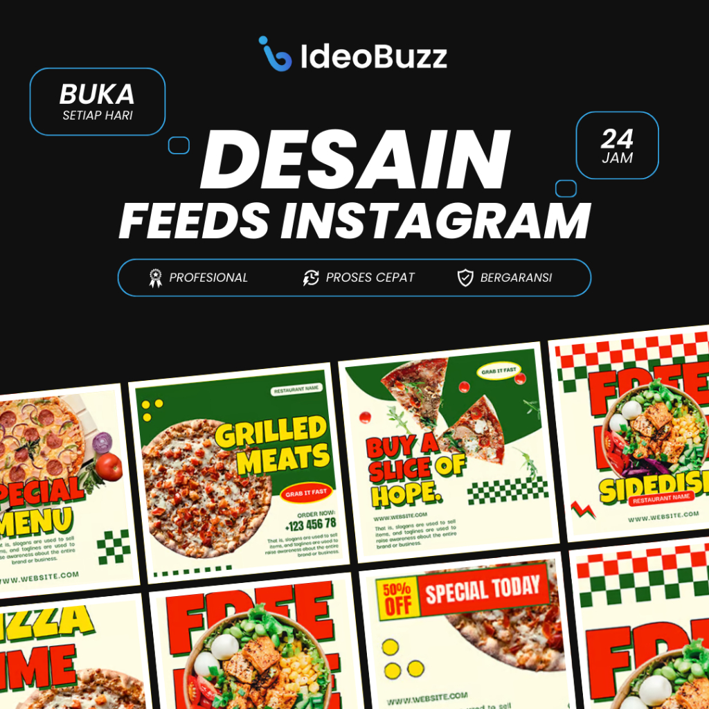 Jasa Desain Feeds Instagram | Murah Berkualitas Profesional | Desain feed Instagram UMKM | Ideo Buzz