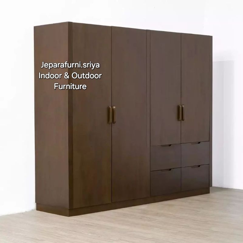Lemari Baju 4 Pintu Jati Jepara l Lemari Pakaian 4 Pintu l Almari baju jati Jepara l Almari Pakaian 