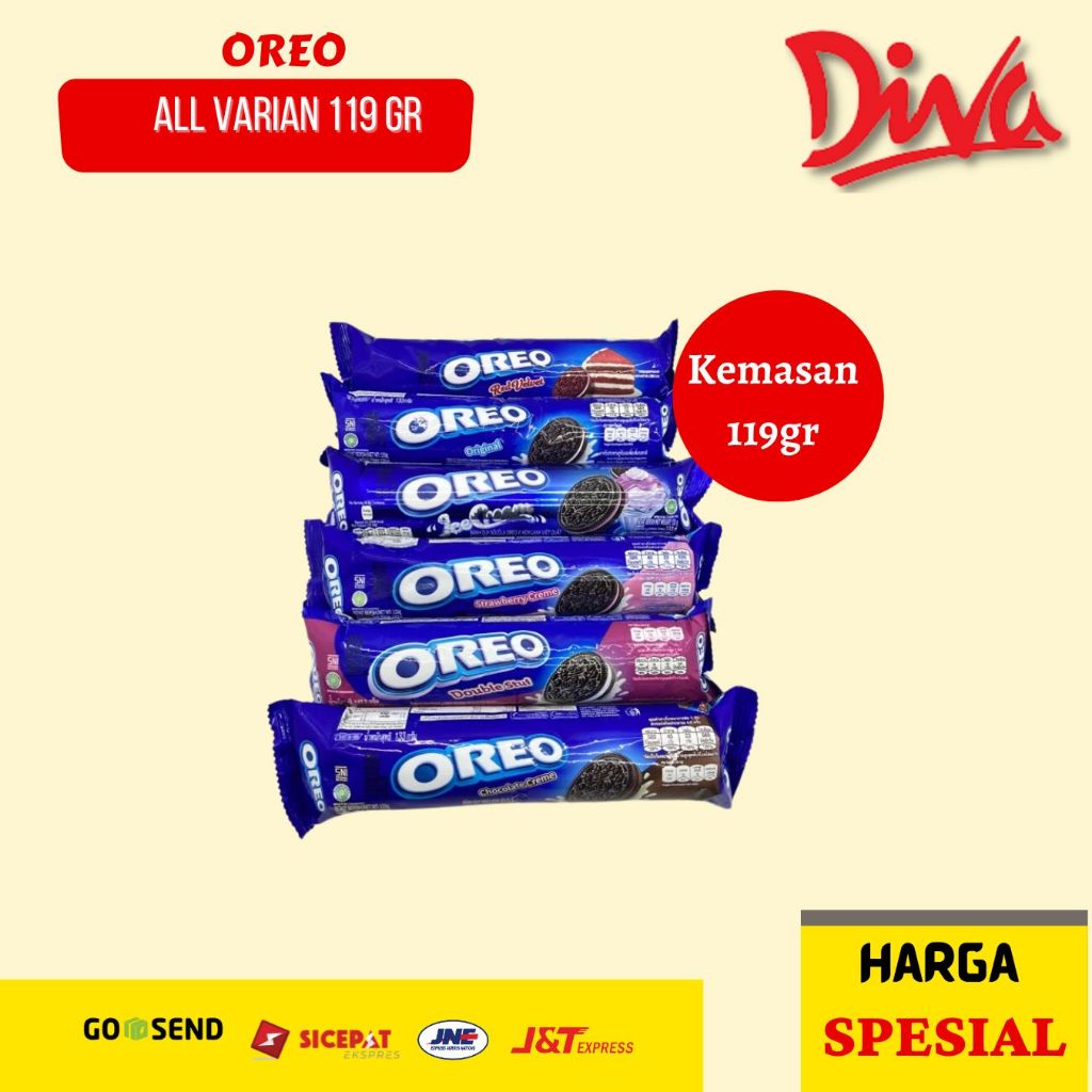 

[119gr] Oreo All varian | Biskuit Oreo Vanilla Coklat Blueberry