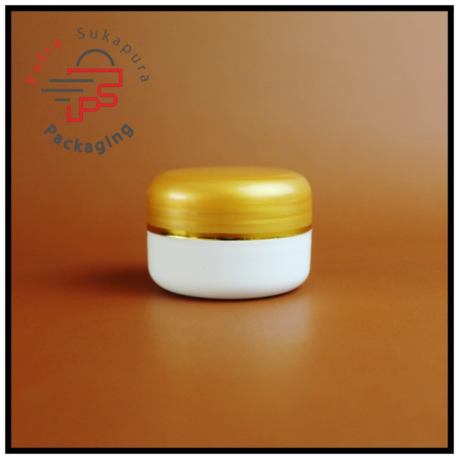 Pot cream 30gr / Pot pp 30gr gold putih / Pot eksotika 30gr gold putih