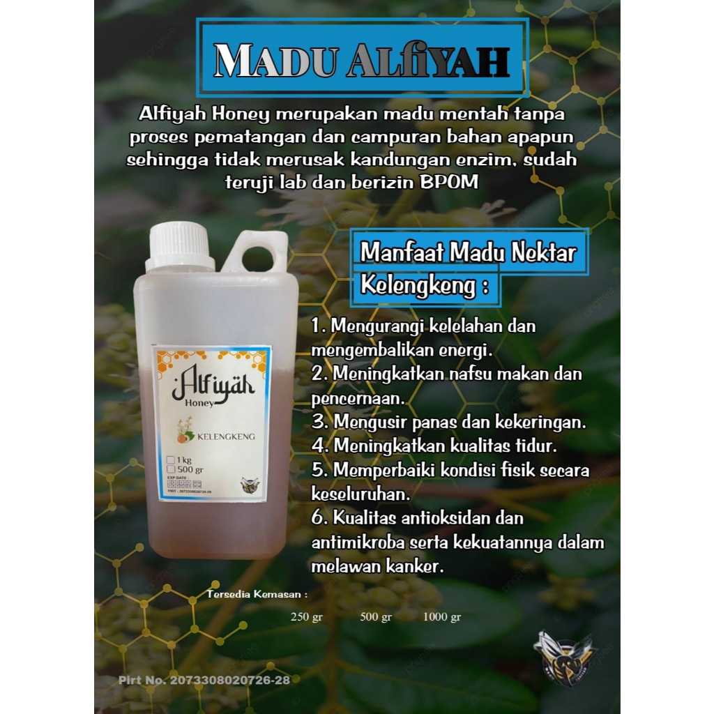 

Madu Nektar Kelengkeng 100% Asli Kemasan 1KG