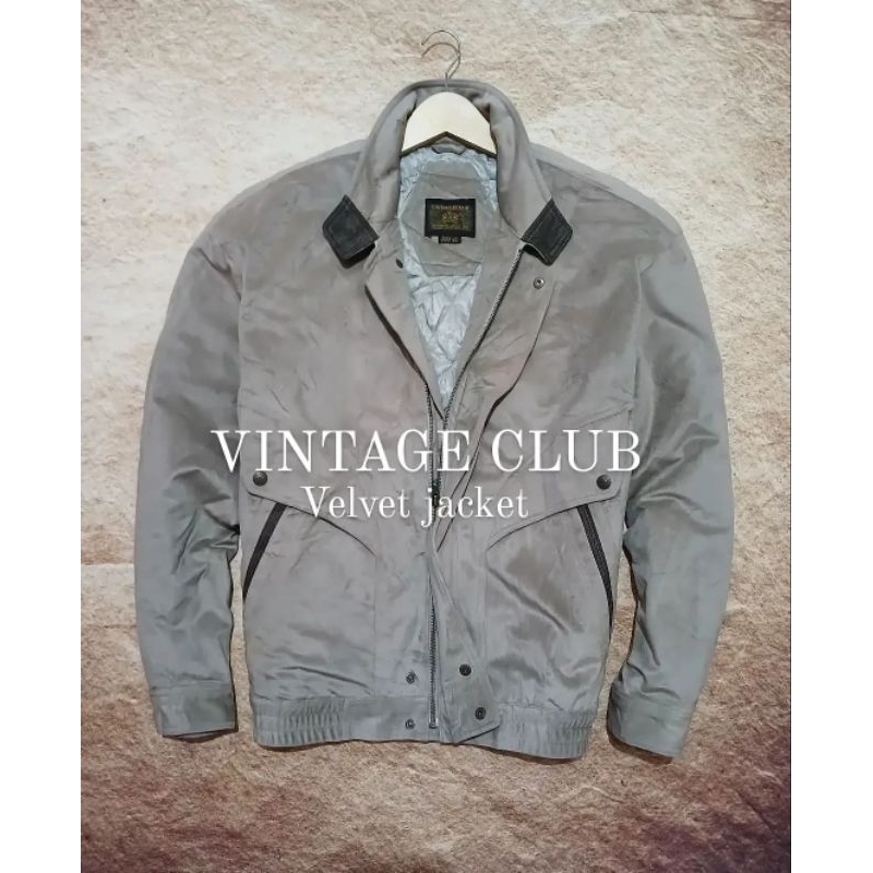 jaket harington vintage club bahan velvet recomend bekas/second/preloved