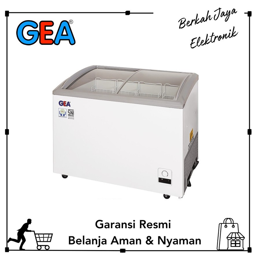 GEA Sliding Curve Glass Freezer / Freezer Ice Cream SD-303 / SD303 303L