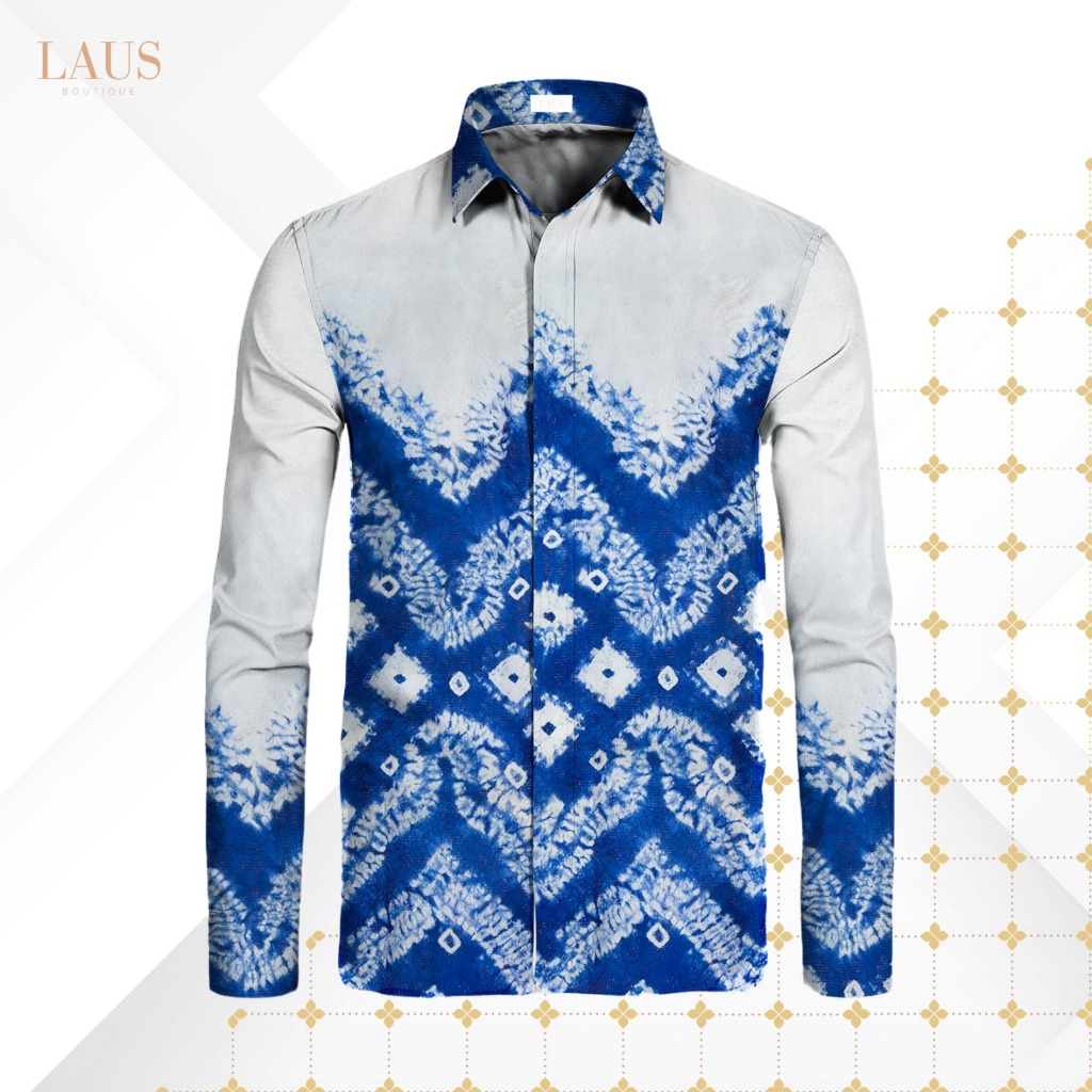 Lausboutique-Kemeja Batik Pria Jumputan-Seri Jumputan Alam