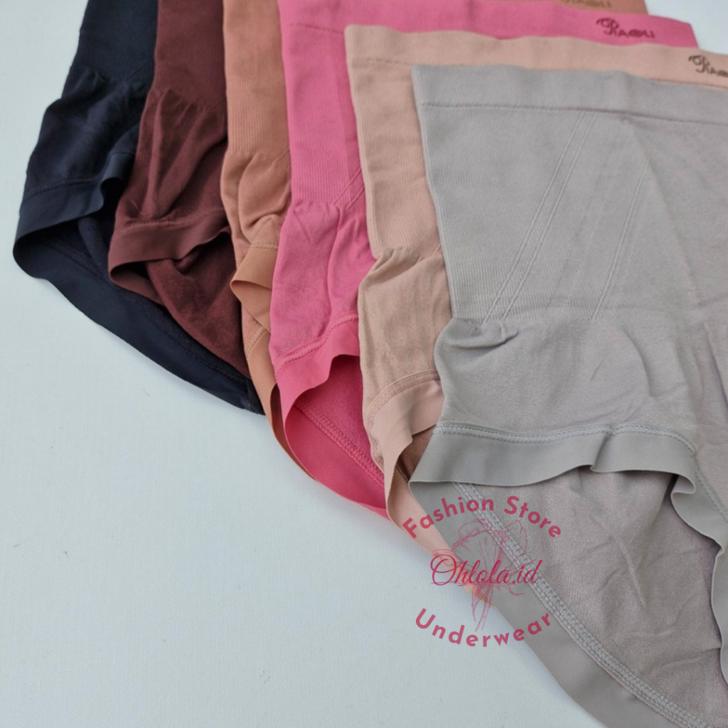 3 Pcs Celana Korset Piaoli Cd Wanita Pengecil Perut Polos Berkualitas