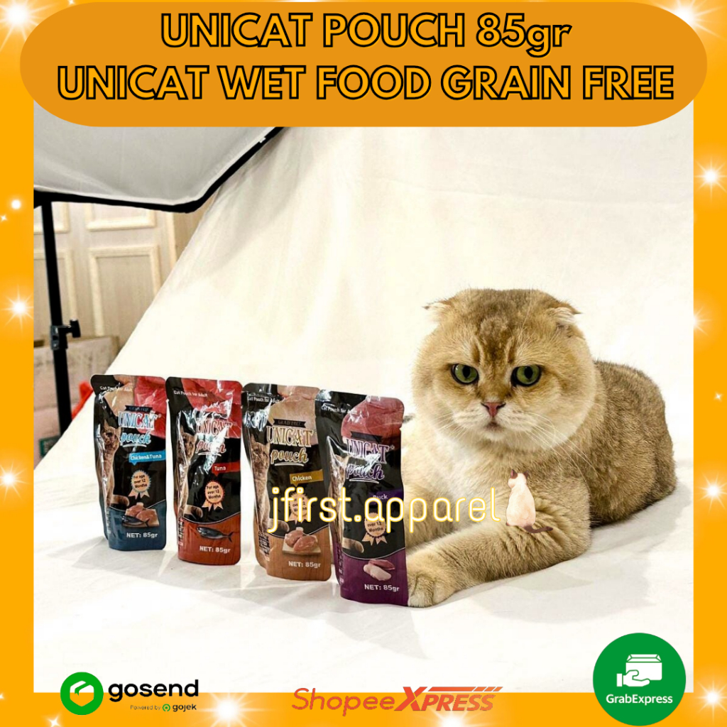 UNICAT POUCH 85g | MAKANAN KUCING UNICAT GRAIN FREE | UNICAT WET FOOD