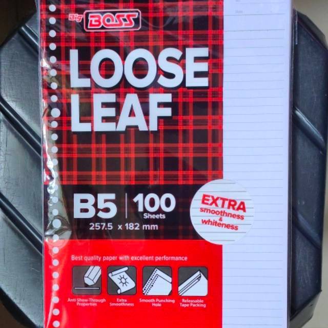 

BIG BOSS | loose leaf b5 motif garis isi 100lembar