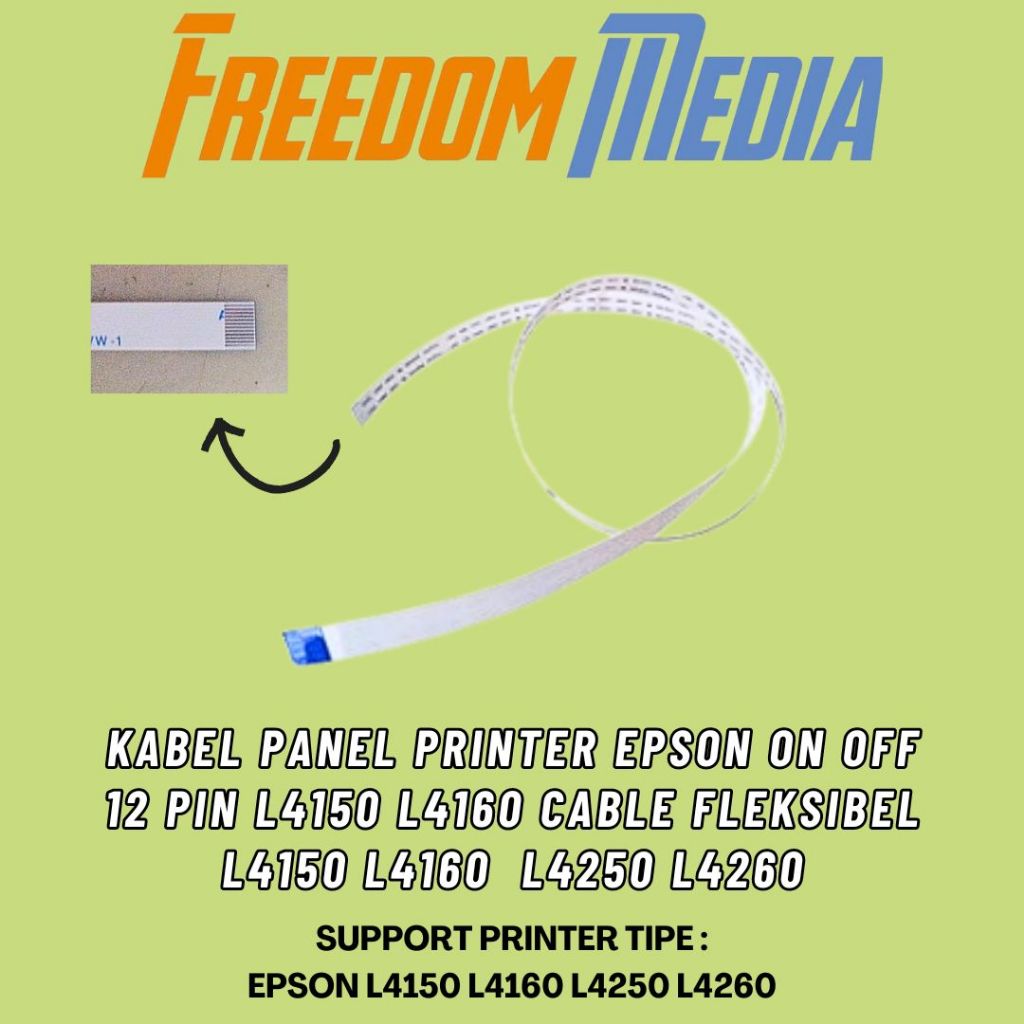 Kabel Panel Printer Epson On Off 12 Pin L-4150 L4150 L4160 Cable Fleksibel L4150 L4160 L4250 L4260