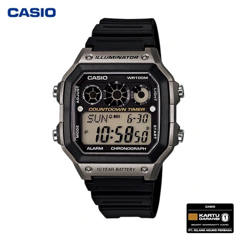 JAM TANGAN CASIO PRIA CASIO AE-1300WH-8A / AE1300WH CASIO ORIGINAL