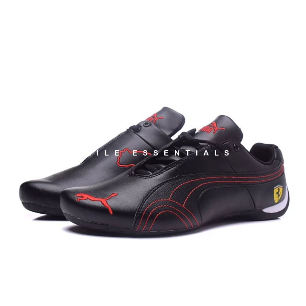 [READY STOCK SIZE 41] Scuderia Ferrari x Puma Future Cat OG Leather SF Black Rosso Corsa Red