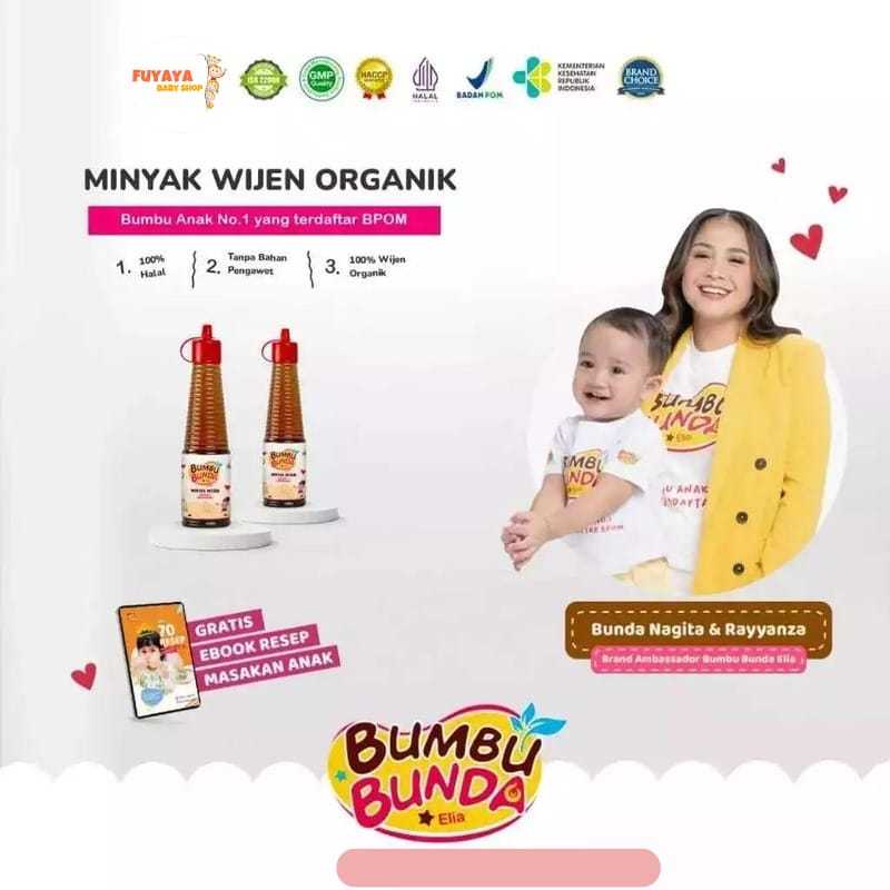 BUMBU BUNDA Elia Minyak Wijen 150ml / Minyak Bumbu Masak / Minyak Sehat / Bumbu Makanan / Penambah B