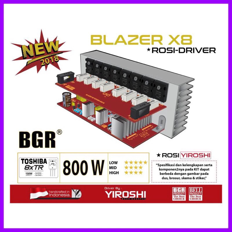 KIT Blazer X8 Rosi Driver 800 Watt Bell