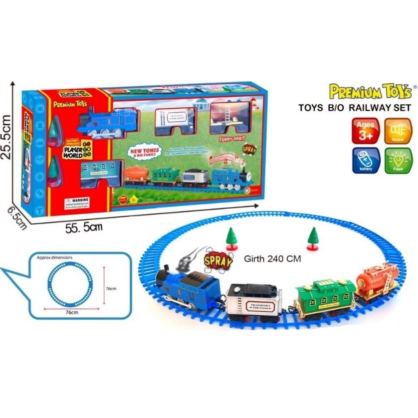 MAINAN ANAK KERETA API TOMAS ASAP SUARA LAMPU KERETA ASAP NEW TOMIS PR-17290