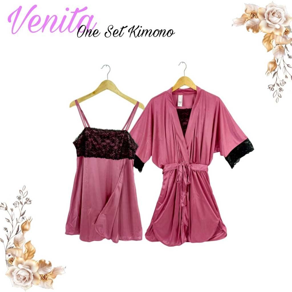 ONE SET LINGERIE & KIMONO / BAJU TIDUR WANITA QUALITY SUPER PREMIUM IMPORT PREMIUM