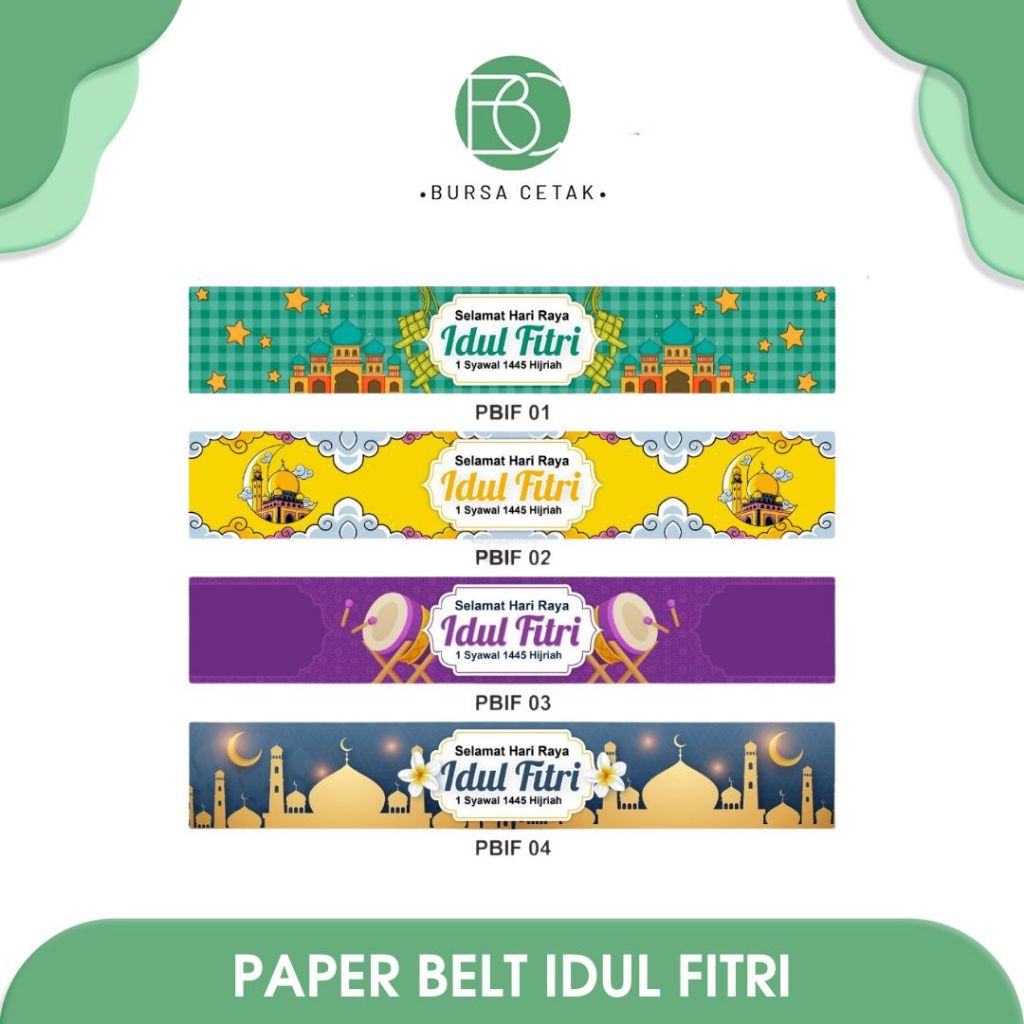 

BURSA CETAK - Cetak Paper Belt Lebaran / Paper Sleeve / Label Segel Box Packaging /paperbelt Hampers Idul Fitri