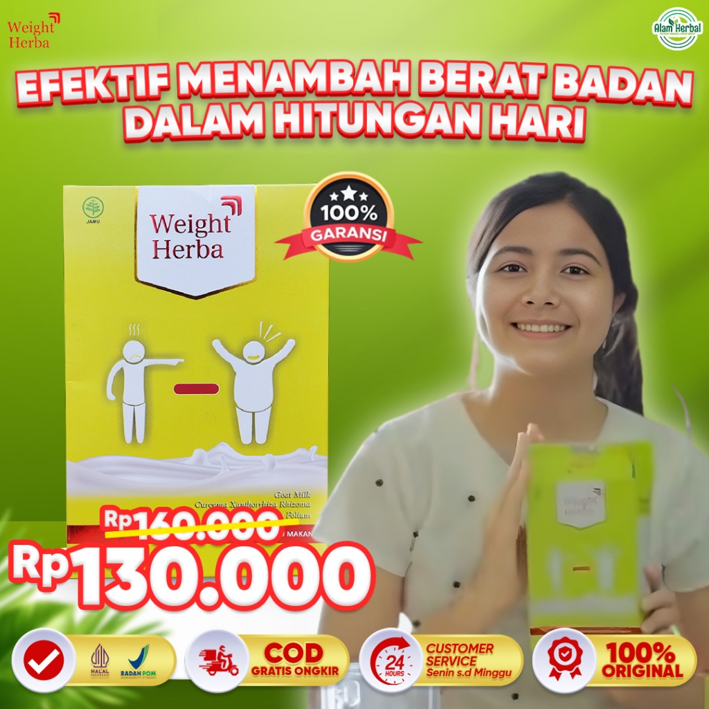 

Susu Weight Herba Asli Susu Penggemuk Penambah Berat Badan Isi 200 gram 1 Box
