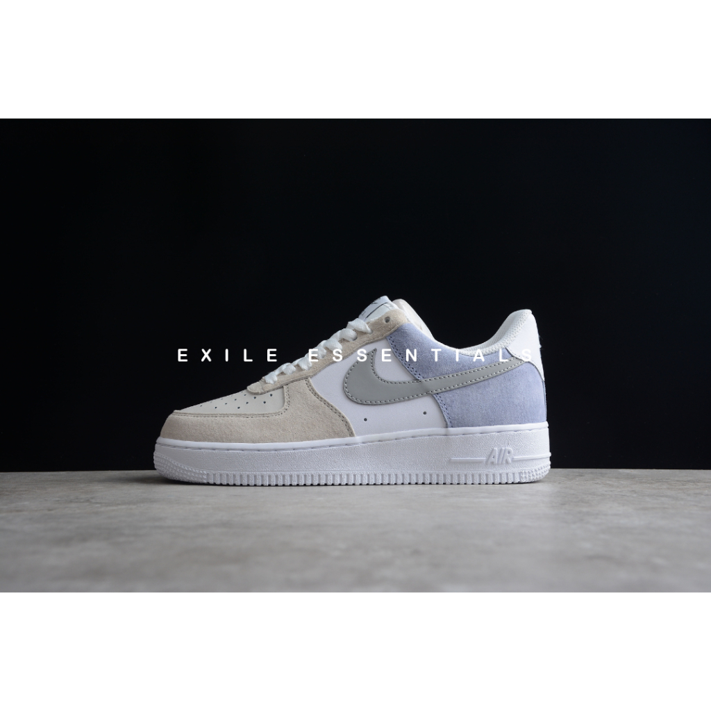 [READY STOCK SIZE 40] Nike Air Force 1 Low White Grey Purple Beige (Cream)