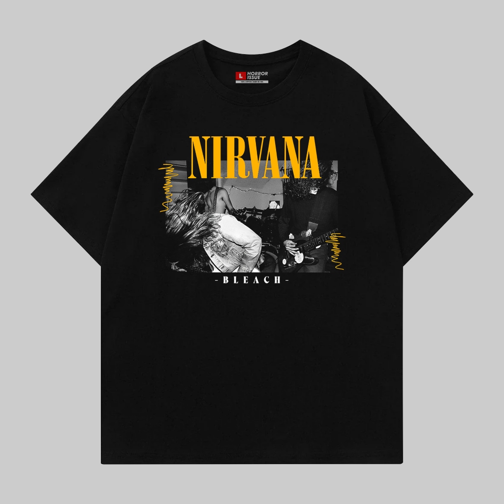 Horror Issue T-Shirt Nirvana bootleg Black Unisex - Kaos Band Nirvana Hitam Unisex S-XXL